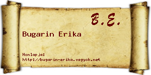 Bugarin Erika névjegykártya
